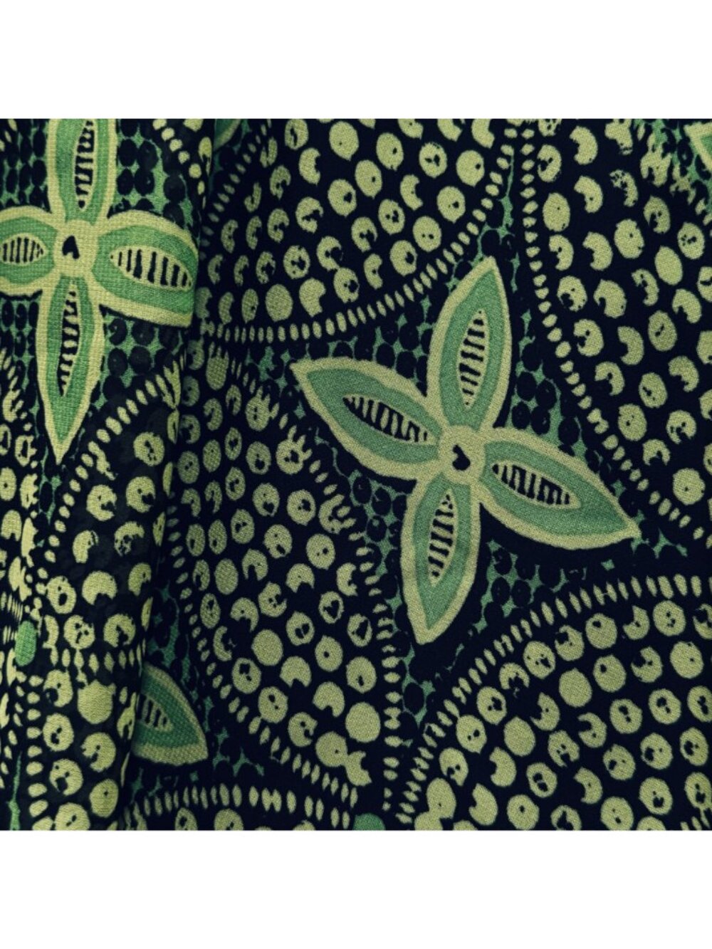 Vintage Mossimo Chartreuse and Black Floral Mini Skirt Size S Whimsygoth Fairy - Picture 3 of 9